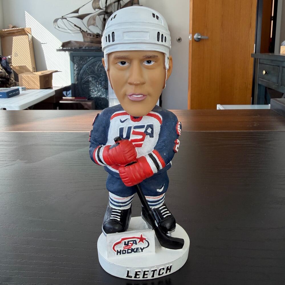 Bobble Bobbles Brian Leetch #2 NHL Olympic Team USA Hockey Painted Figurine 7"